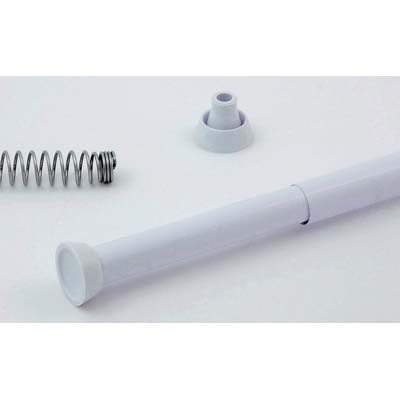 TUBO REGGITENDA ESTENSIBILE X DOCCIA ALLUMINIO BIANCO MM 25 CM 75/120 - immagine 1