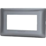 PLACCA COPRIFRUTTI ABM GRIGIO SCURO POSTI 4 MM 140X85