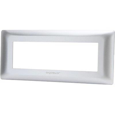 PLACCA COPRIFRUTTI ABM ARGENTO POSTI 6 MM 190X85 - immagine 1