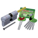 CILINDRO SAGOMATO EVO K22 TOP POMOLO SECUREMME OTT.NICH.SATIN CHIAVI 5 MM 82 31+51